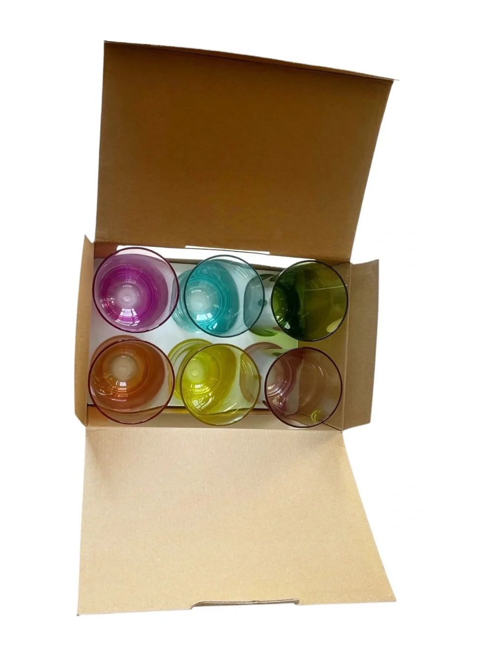 Williams-Sonoma vintage Duraclear 17 fl. Oz. Tumbler Multi-Color set of 6 NWT